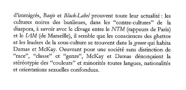 "To the White Fiends": Damas et McKay
et la triple délocalisation (racial, gender, classe)
de deux "vicieux modernistes"