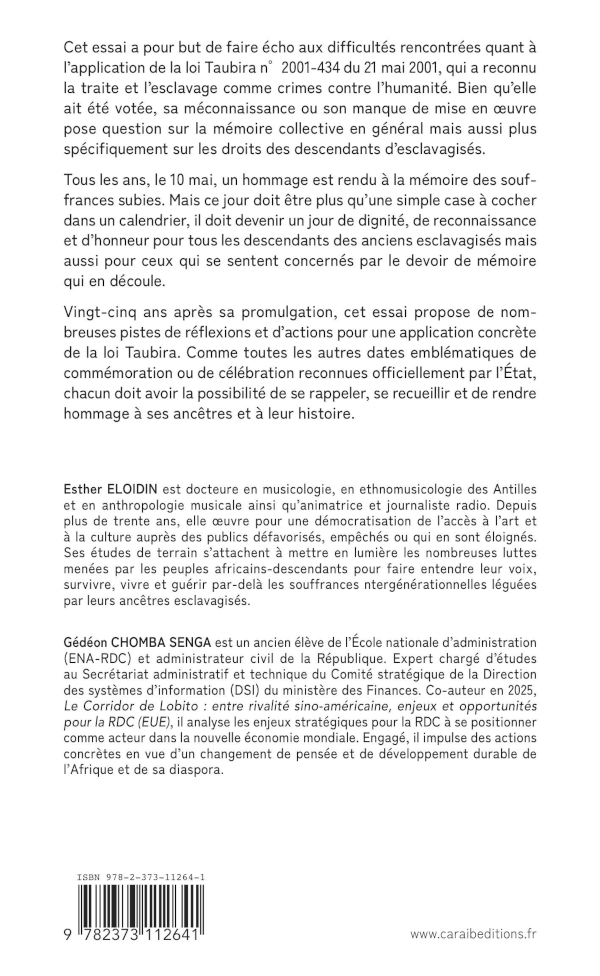 A quand une abrogation du code noir et une application r&eacute;elle et concr&egrave;te de la loi Taubira?